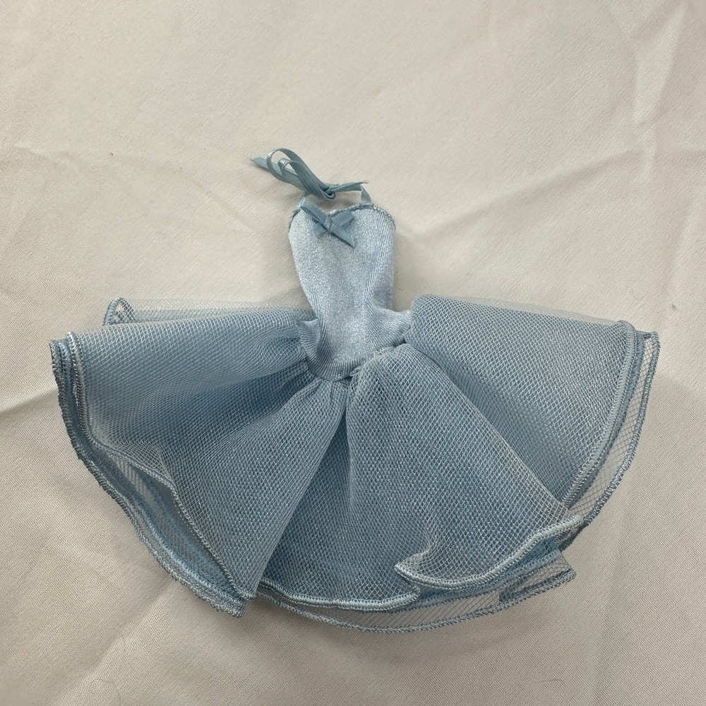 VTG Handmade Barbie Doll Blue Tulle Doll Dress Fairy Princess‎ Ballerina